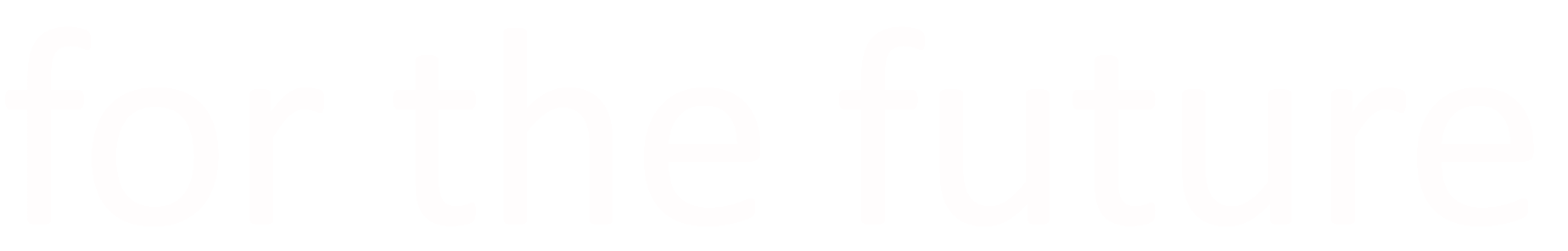 for the future